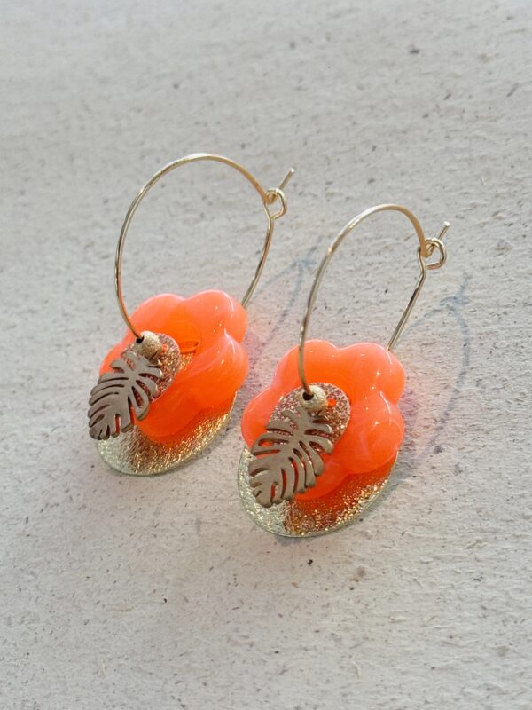 Boucles d'oreilles LYNA orange