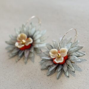 Boucles d'oreilles CALYPSO gris, orange