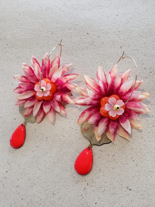Boucles d'oreilles NAÏDA rose