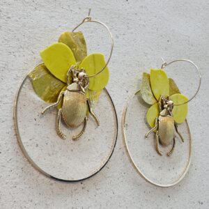 Boucles d'oreilles NEFERTITI jaune