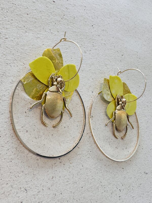 Boucles d'oreilles NEFERTITI jaune