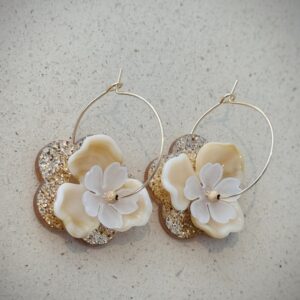 Boucles d'oreilles LAURE beige