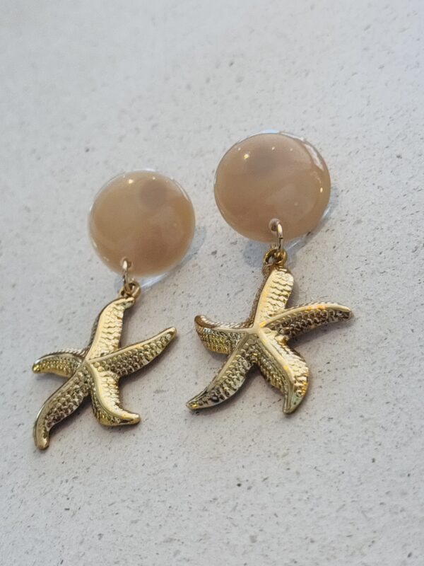 Boucles d'oreilles SEDNA beige – Image 2
