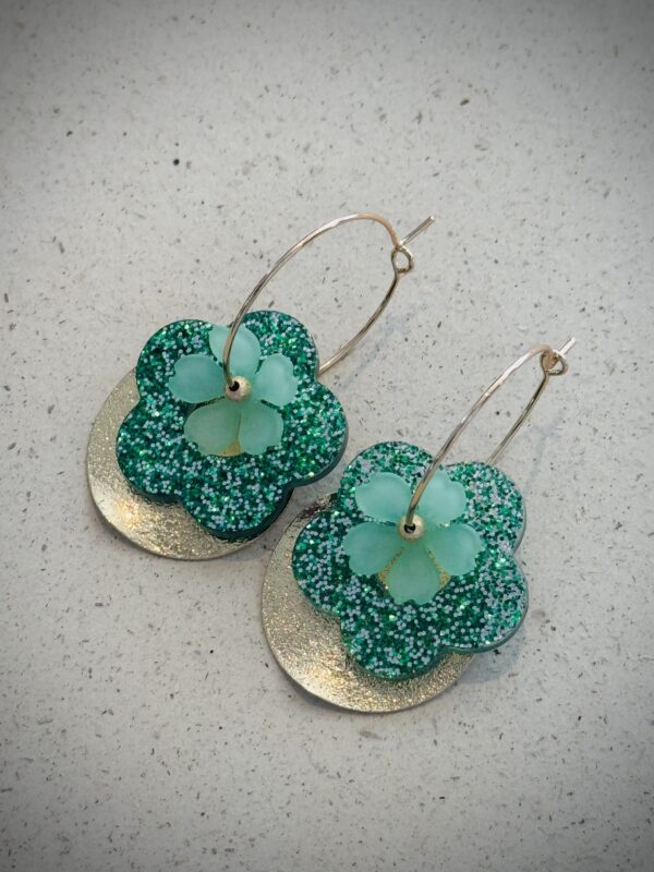 Boucles d'oreilles POEMA vert – Image 2