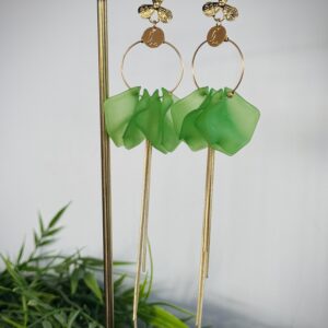 Boucles d'oreilles ORANE vert