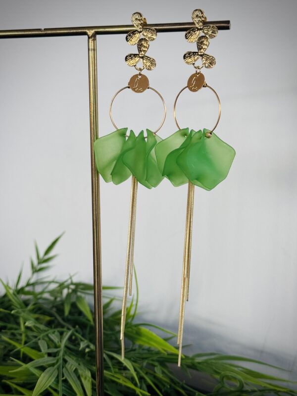 Boucles d'oreilles ORANE vert
