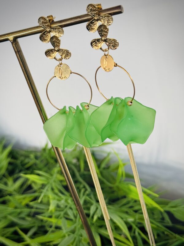 Boucles d'oreilles ORANE vert – Image 2