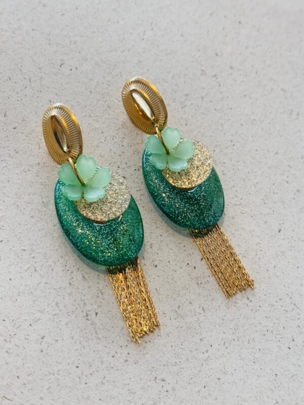Boucles d'oreilles NAMY vert