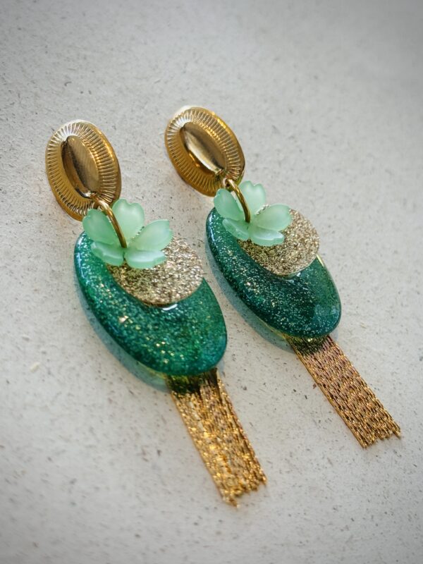 Boucles d'oreilles NAMY vert – Image 2