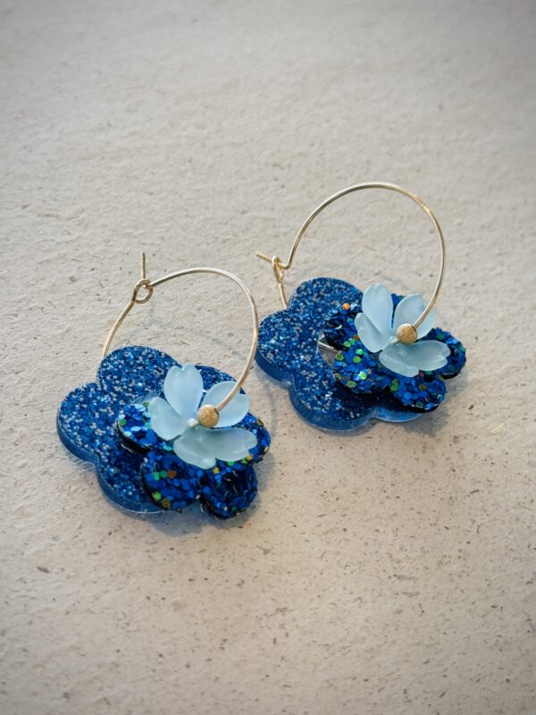Boucles d'oreilles LAURETTE bleu – Image 2