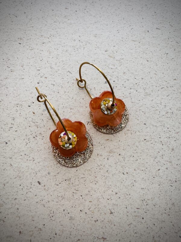 Boucles d'oreilles LUCINDA orange – Image 2