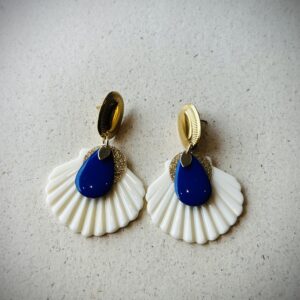 Boucles d'oreilles LIV bleu