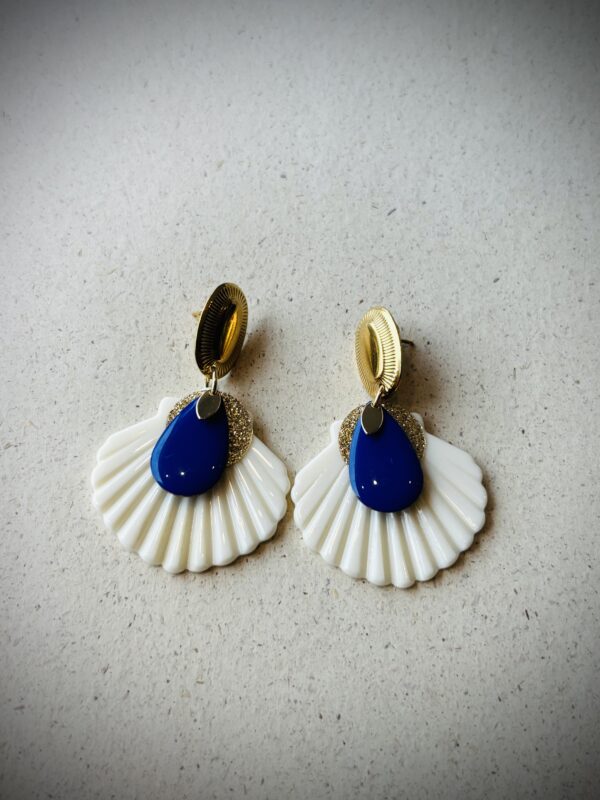 Boucles d'oreilles LIV bleu