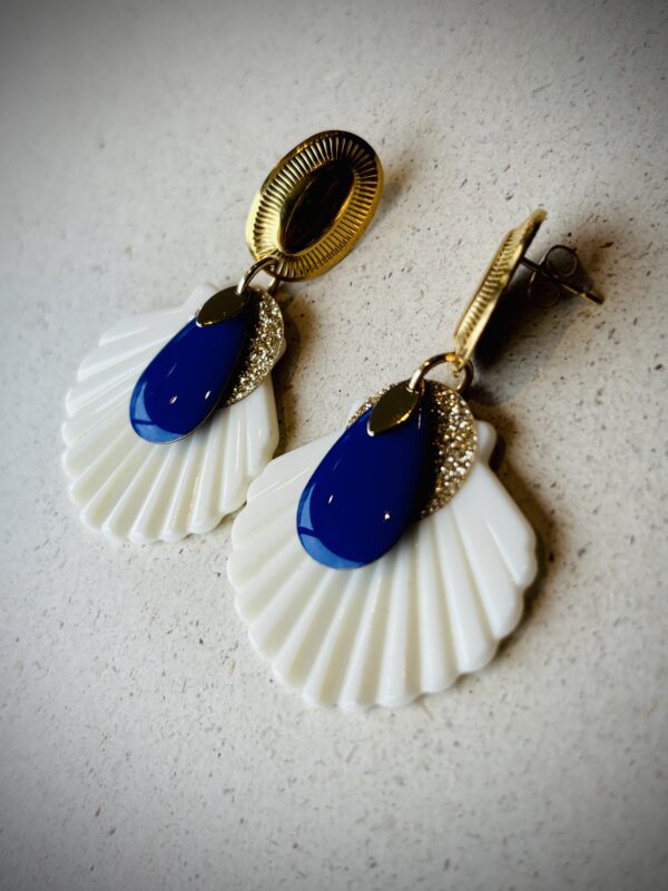 Boucles d'oreilles LIV bleu – Image 2