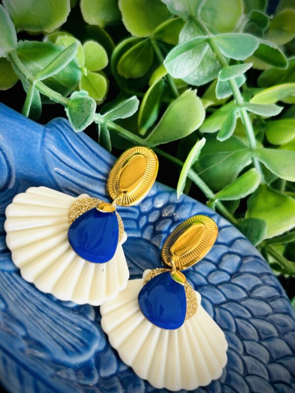 Boucles d'oreilles LIV bleu – Image 3