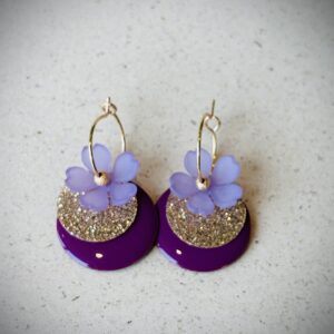 Boucles d'oreilles KYA violet
