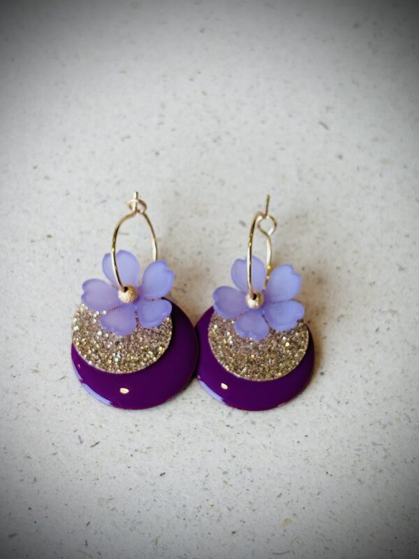 Boucles d'oreilles KYA violet