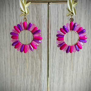 Boucles d'oreilles MIÜ fuchsia