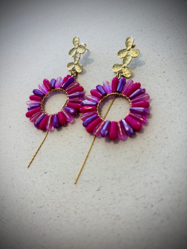 Boucles d'oreilles MIÜ fuchsia
