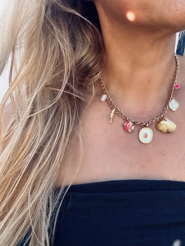 Collier TESS rose multicolore – Image 3