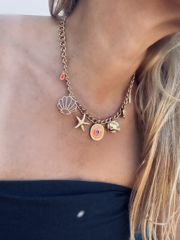 Collier TESS orange, violet – Image 3