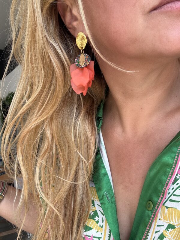 Boucles d'oreilles LUNELLE orange – Image 3