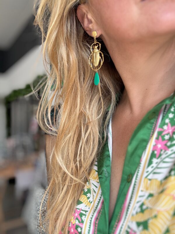 Boucles d'oreilles CLEOPHEE vert – Image 3