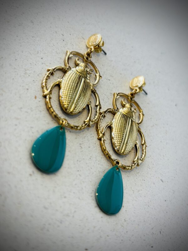 Boucles d'oreilles CLEOPHEE vert – Image 2