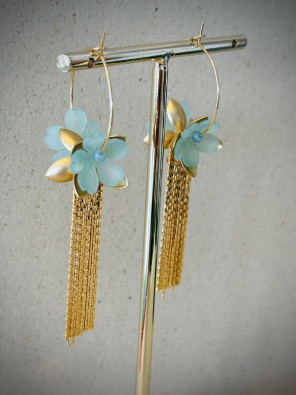 Boucles d'oreilles OPALINE vert d'eau