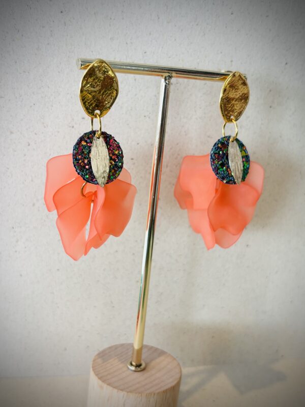Boucles d'oreilles LUNELLE orange