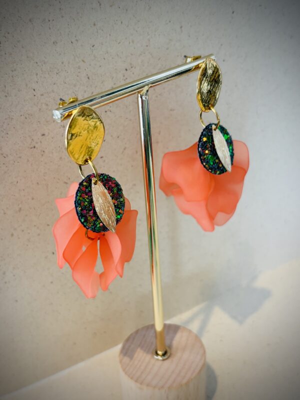 Boucles d'oreilles LUNELLE orange – Image 2