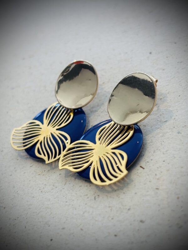 Boucles d'Oreilles MINETTE bleu – Image 2