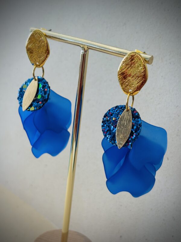 Boucles d'oreilles LUNELLE BLEU – Image 2