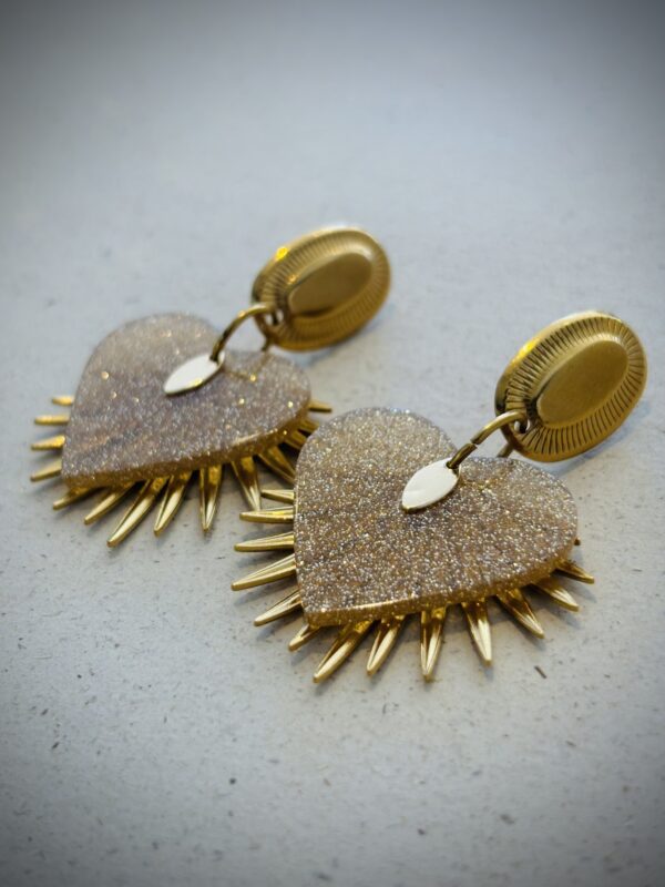 Boucles d'oreilles GABIE beige – Image 2
