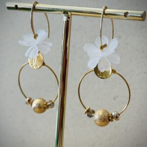 Boucles d'oreilles SIMONA blanc
