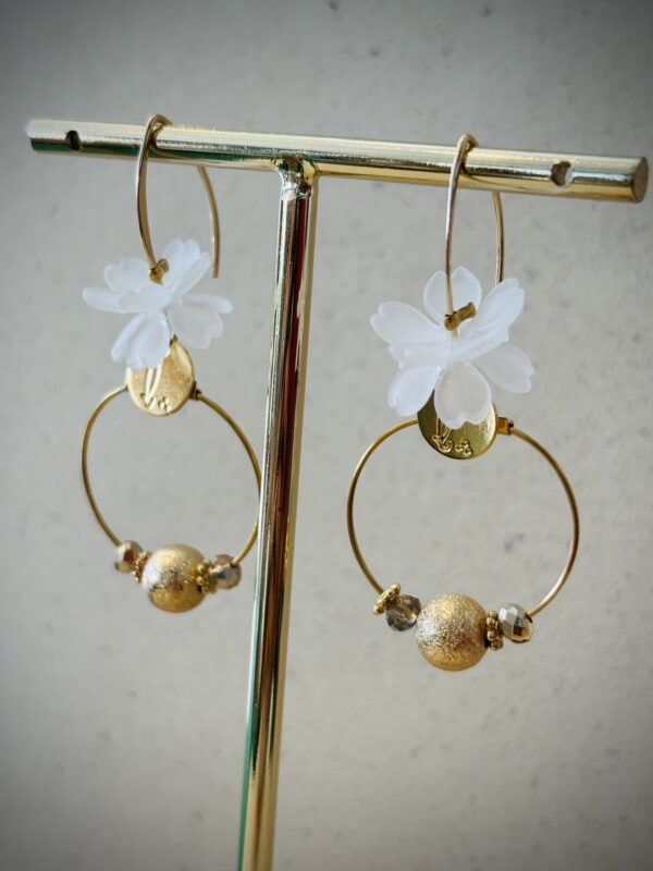 Boucles d'oreilles SIMONA blanc
