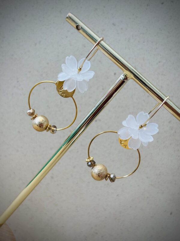 Boucles d'oreilles SIMONA blanc – Image 2