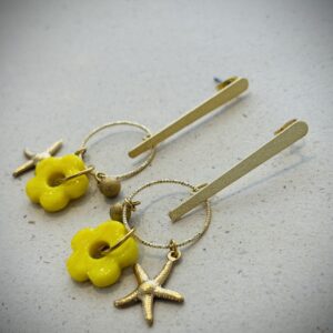 Boucles d'oreilles NAHEE jaune