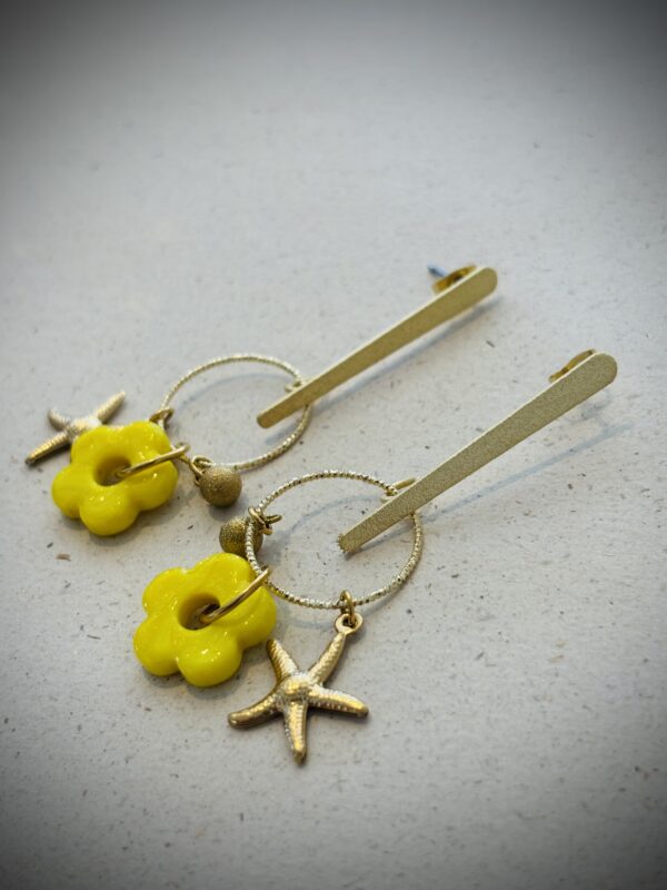 Boucles d'oreilles NAHEE jaune