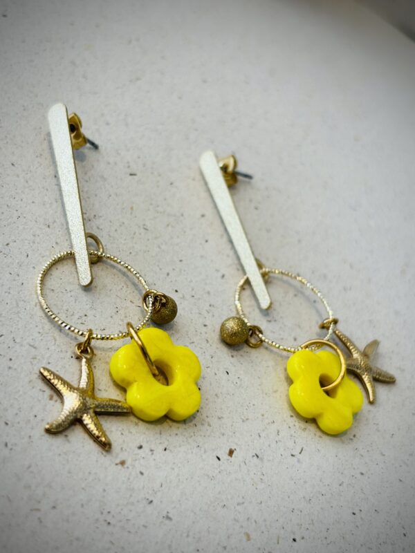 Boucles d'oreilles NAHEE jaune – Image 2
