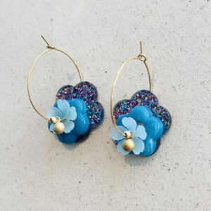 Boucles d'Oreilles CHARLIZE bleu