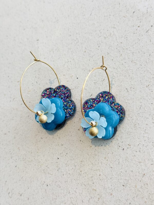 Boucles d'Oreilles CHARLIZE bleu