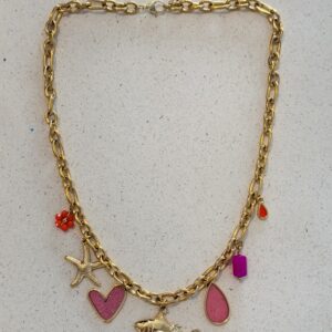 Collier TESS rose / orange