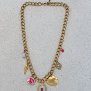 Collier TESS rose multicolore