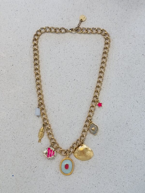 Collier TESS rose multicolore