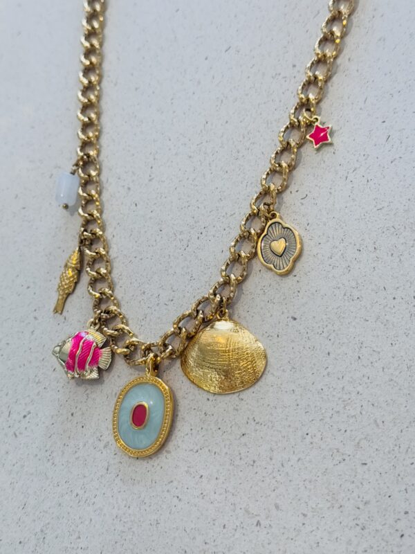 Collier TESS rose multicolore – Image 2
