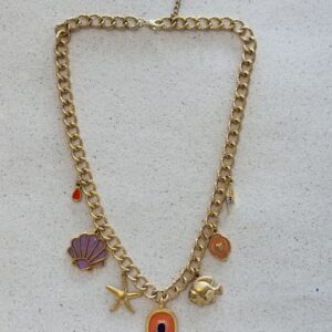 Collier TESS orange, violet