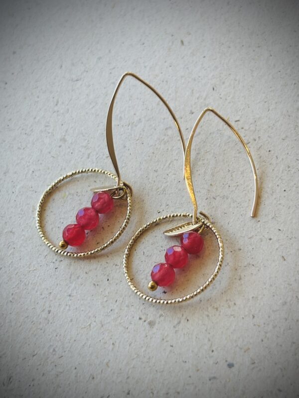 Boucles d'oreilles AMANDA rose