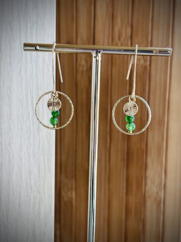 Boucles d'oreilles AMANDA vert