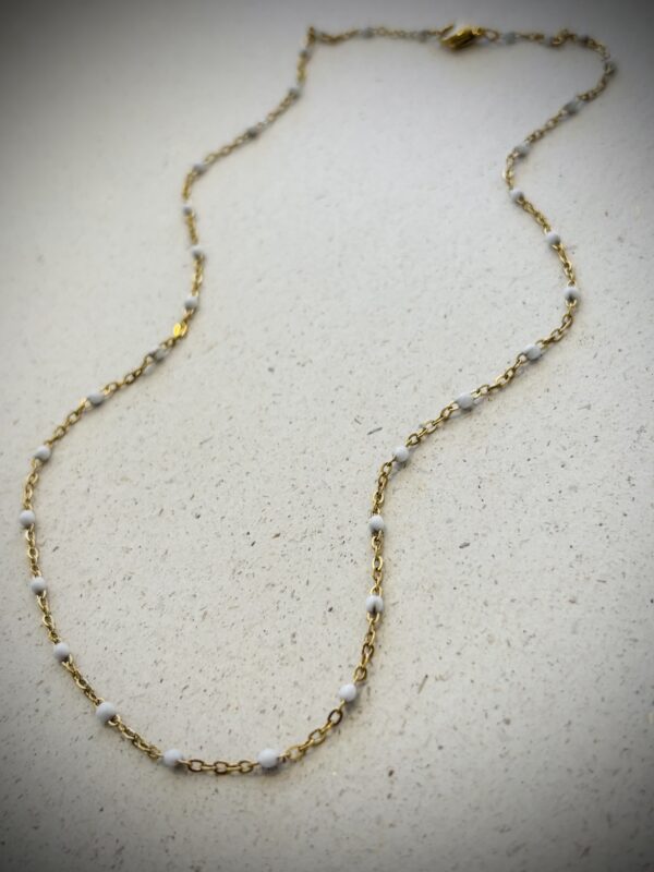 Collier BRIGÏTTE blanc – Image 2